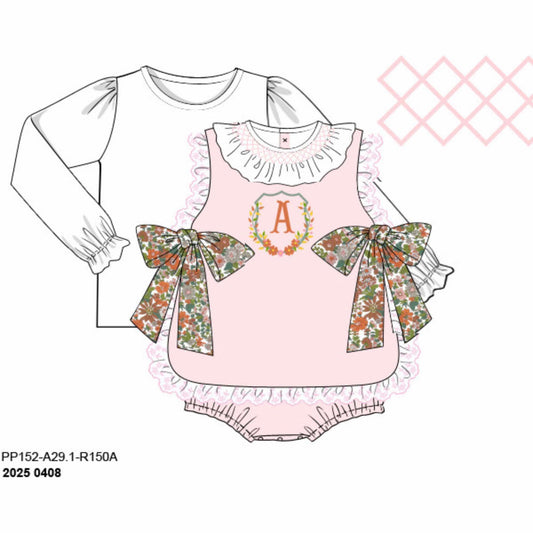 Pre Order 126: Hayes Floral- Girls 2pc Woven Bubble