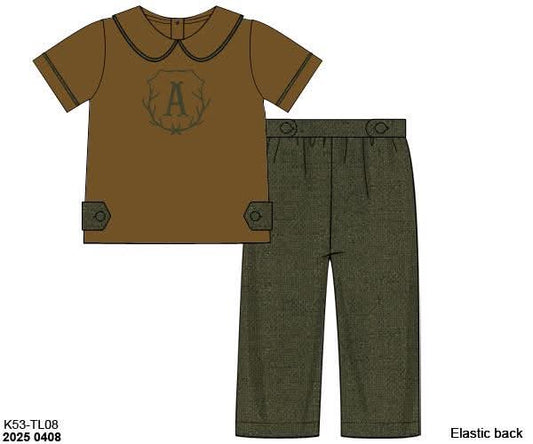 Pre Order 126: Hayes Floral- Boys 2pc Linen Pant Set