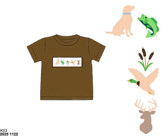 RTS: Critter Collection- Boys Hunting Knit Shirt