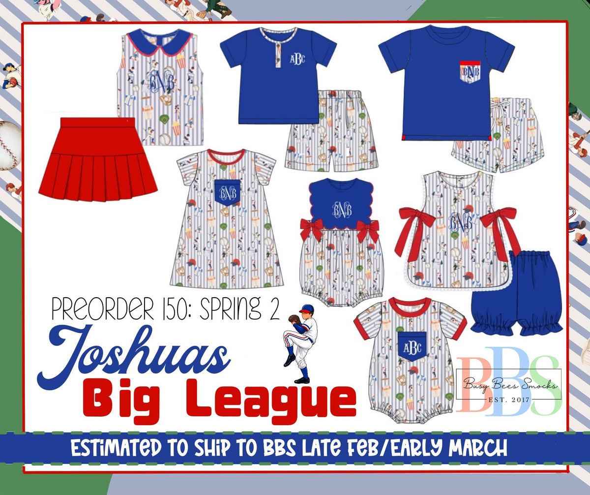 Pre Order 150:  Joshua's Big League- Girls Knit Skort Set