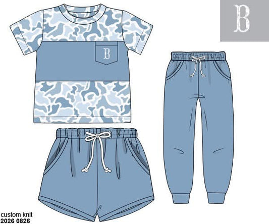 Pre Order 149: Boys Only- Camo 3pc Set