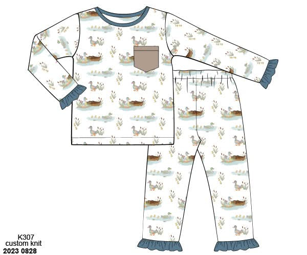 RTS: SS Busy Bees- Girls Knit 2pc Lounge