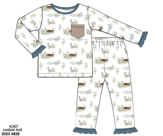 RTS: SS Busy Bees- Girls Knit 2pc Lounge