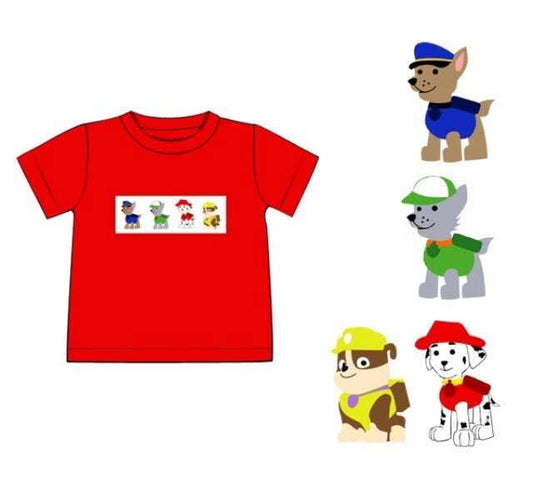 Black Friday Presale: Character Collection- Boys Pup Rescue Smocked Shirt