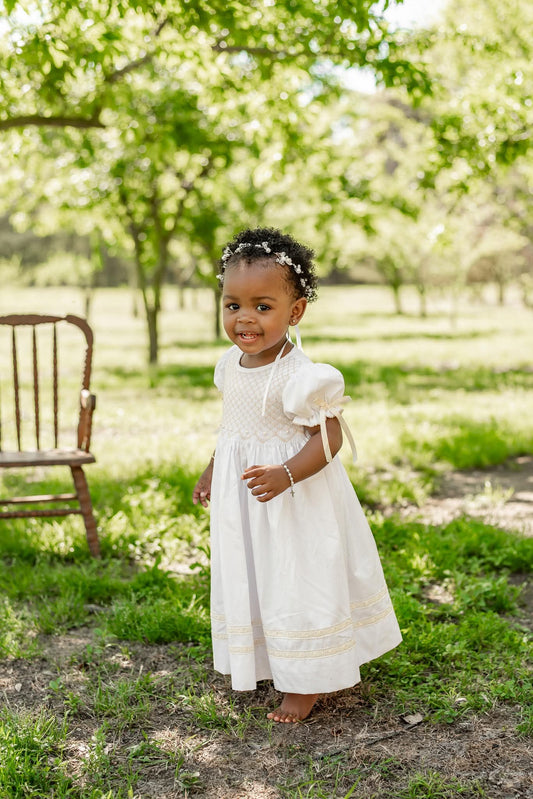 Pre Order 133: Hattie's Heirloom- Girls Woven Dress