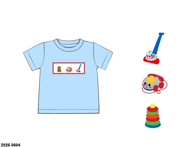 Pre Order 149: Boys Only- Vintage Toys Smocked Shirt