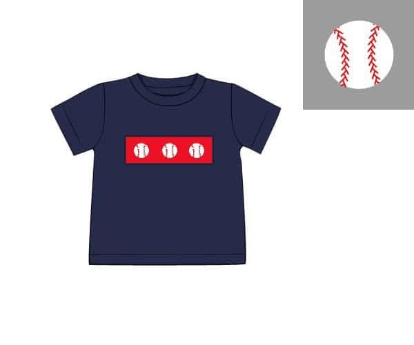 RTS: Sport Collection- Boys Smocked Baseball Shirt
