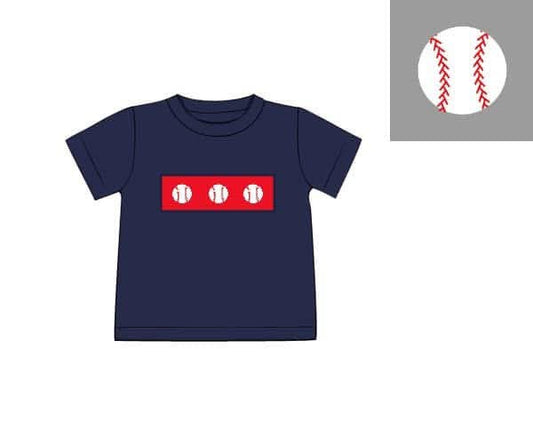 RTS: Sport Collection- Boys Smocked Baseball Shirt