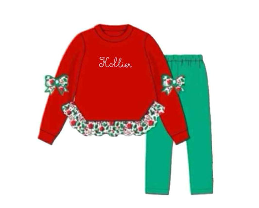 RTS: Holly Floral- Girls Knit Jogger Set "Kollier"