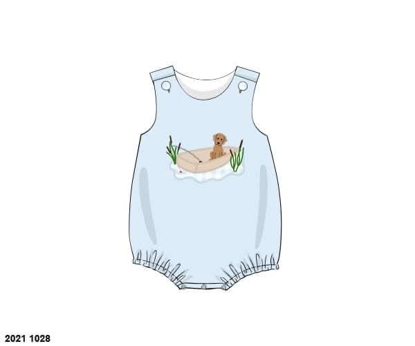 Throwback Pre Order: Boys Only- Fishing Pup Knit Bubble