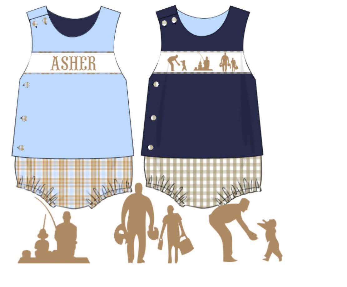 Throwback Pre Order: Boys Only- Daddy & Me Reversible Diaper Set