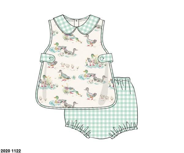 Throwback Pre Order: Boys Only- Vintage Ducks Diaper Set