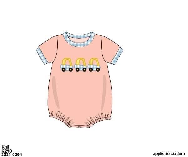 Throwback Pre Order: Boys Only- Cozy Coupe Appliqué Bubble
