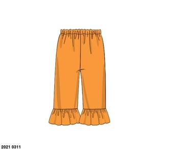 RTS: Girls Light Orange Knit Pants