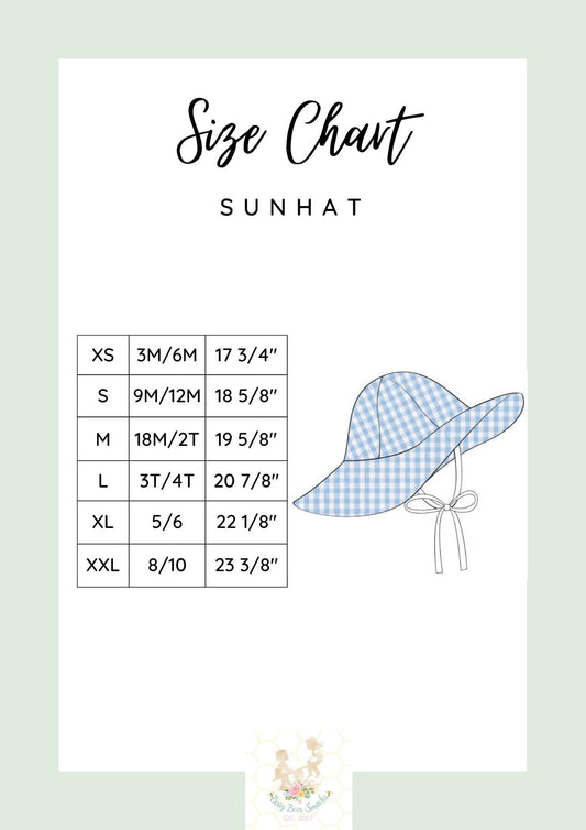 Unisex Sun Hat Size Charts