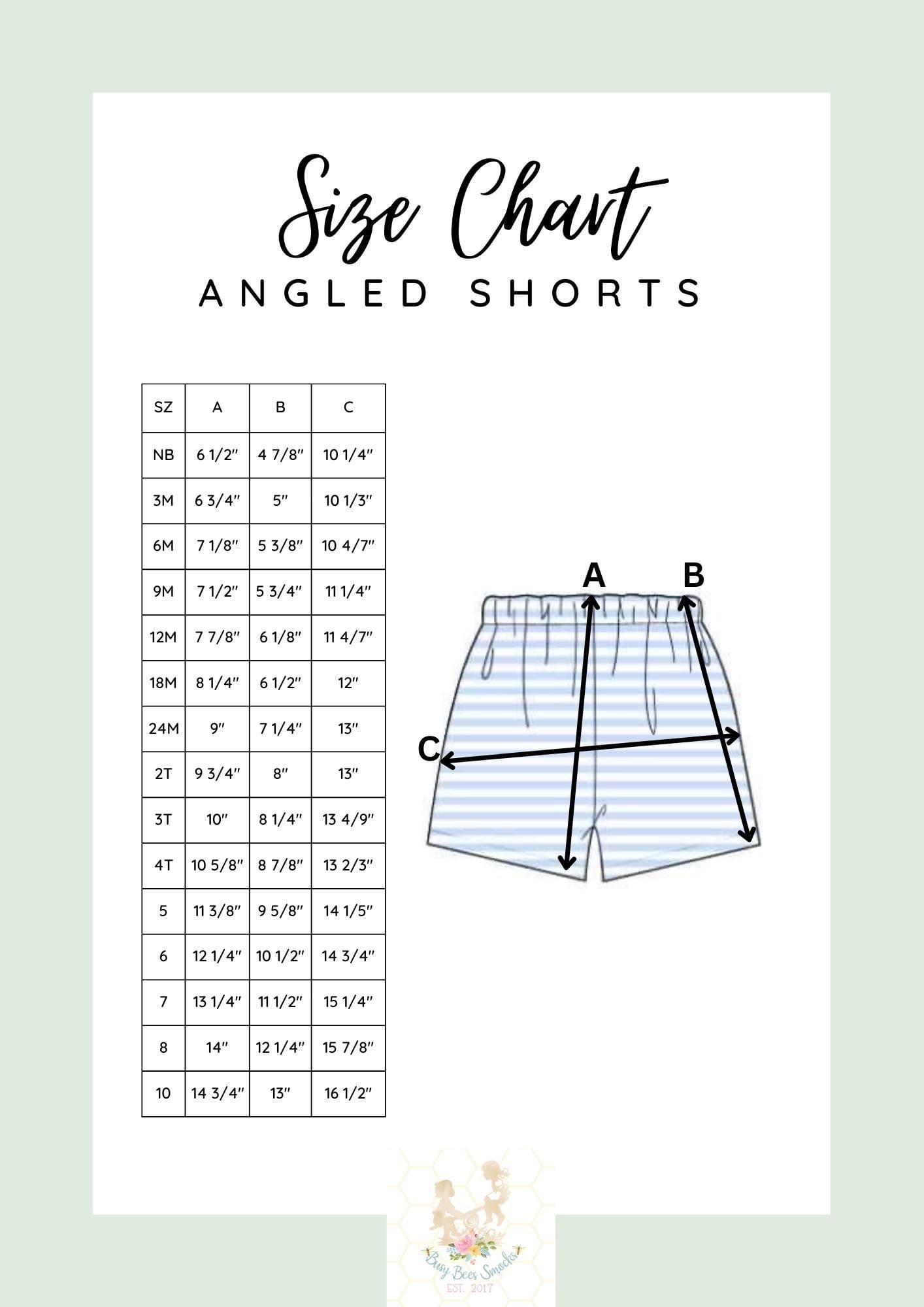 RTS: Whales & Mermaid Collection- Boys Woven Angled Striped Shorts