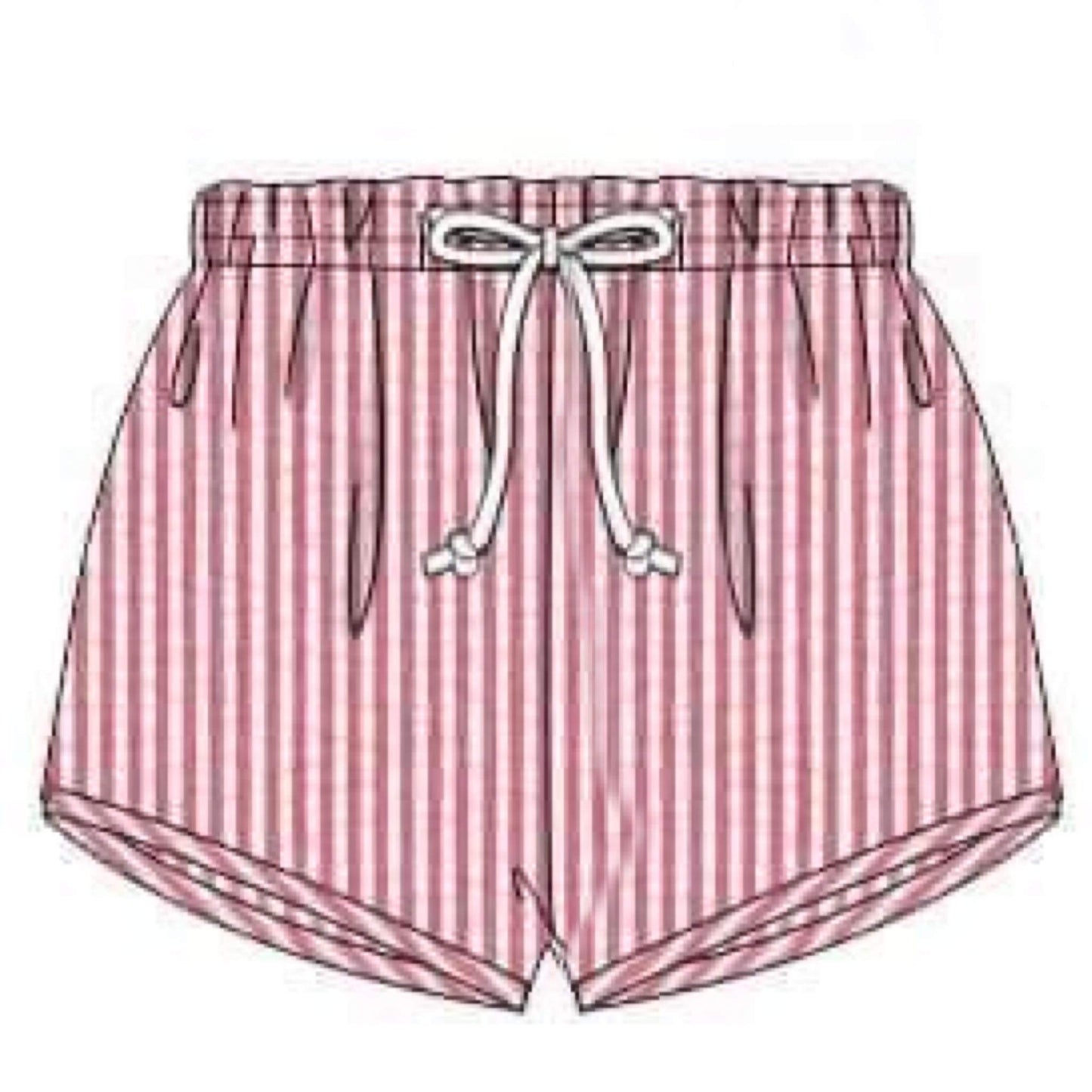 RTS: Wavy Flag Applique Collection- Boys Seersucker Super Shortie Shorts