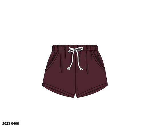RTS: Maroon Collection- Boys Knit Shorties
