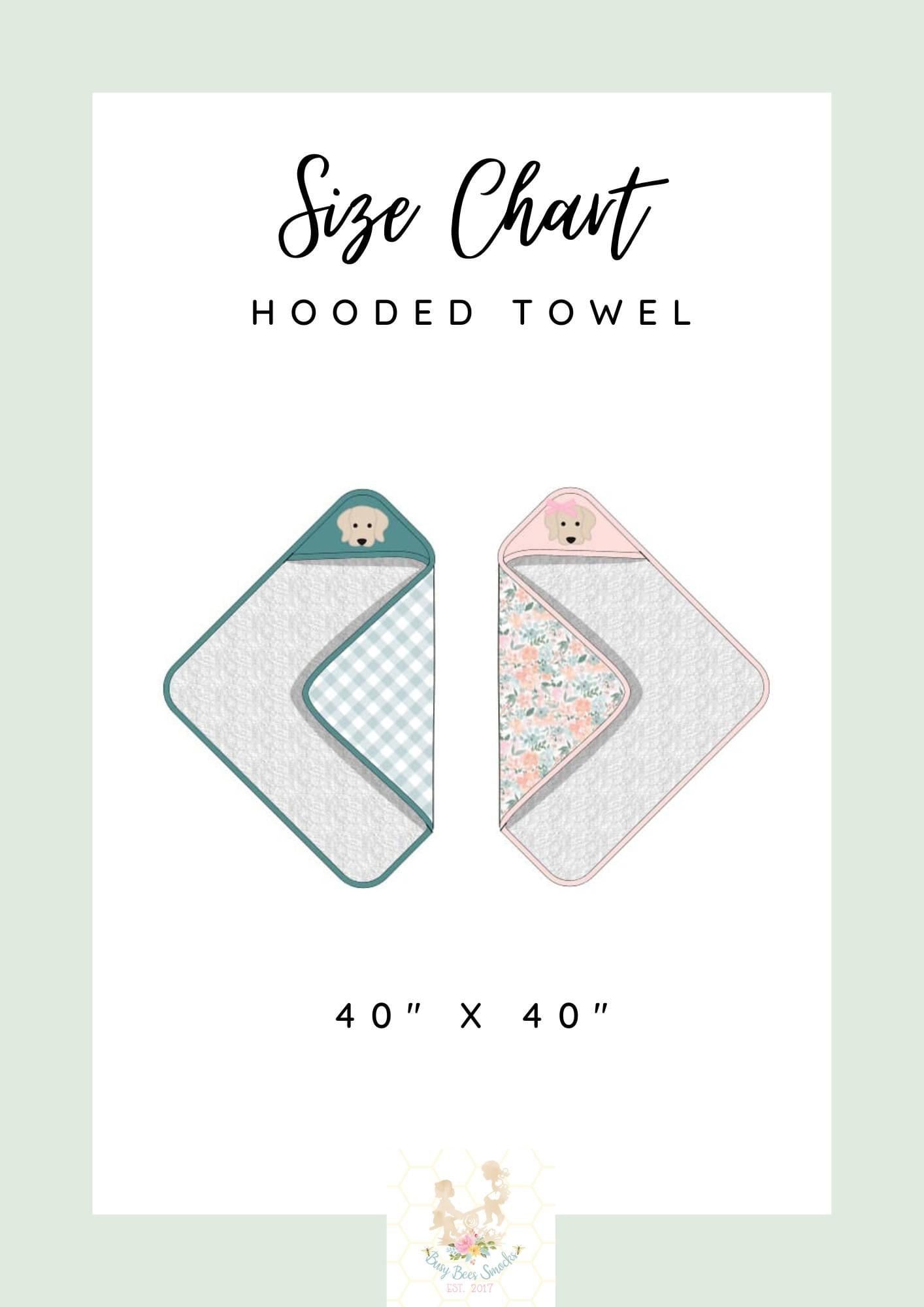 Hooded Towel Size Chart
