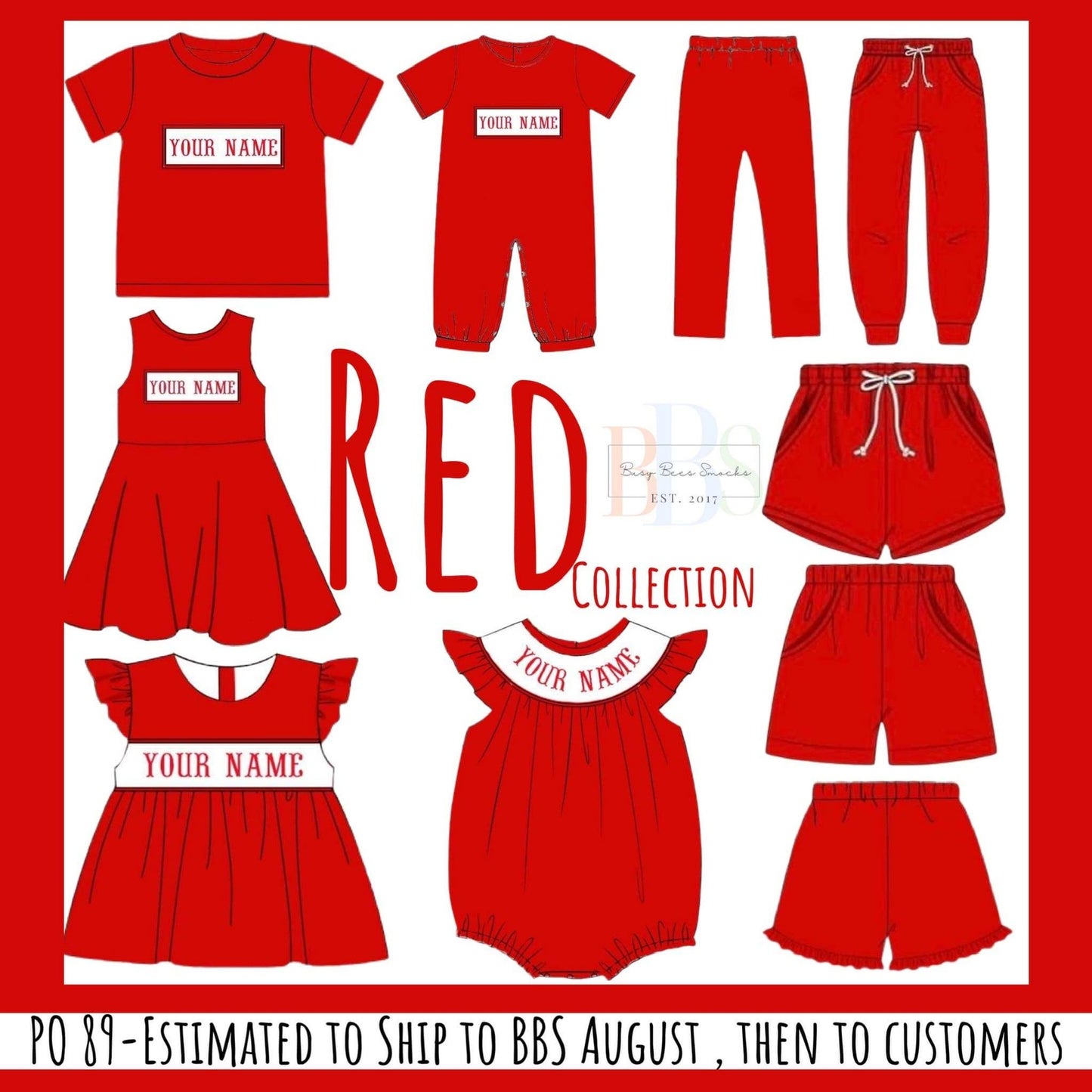 RTS: Red Collection- Boys Traditional Knit Shorts