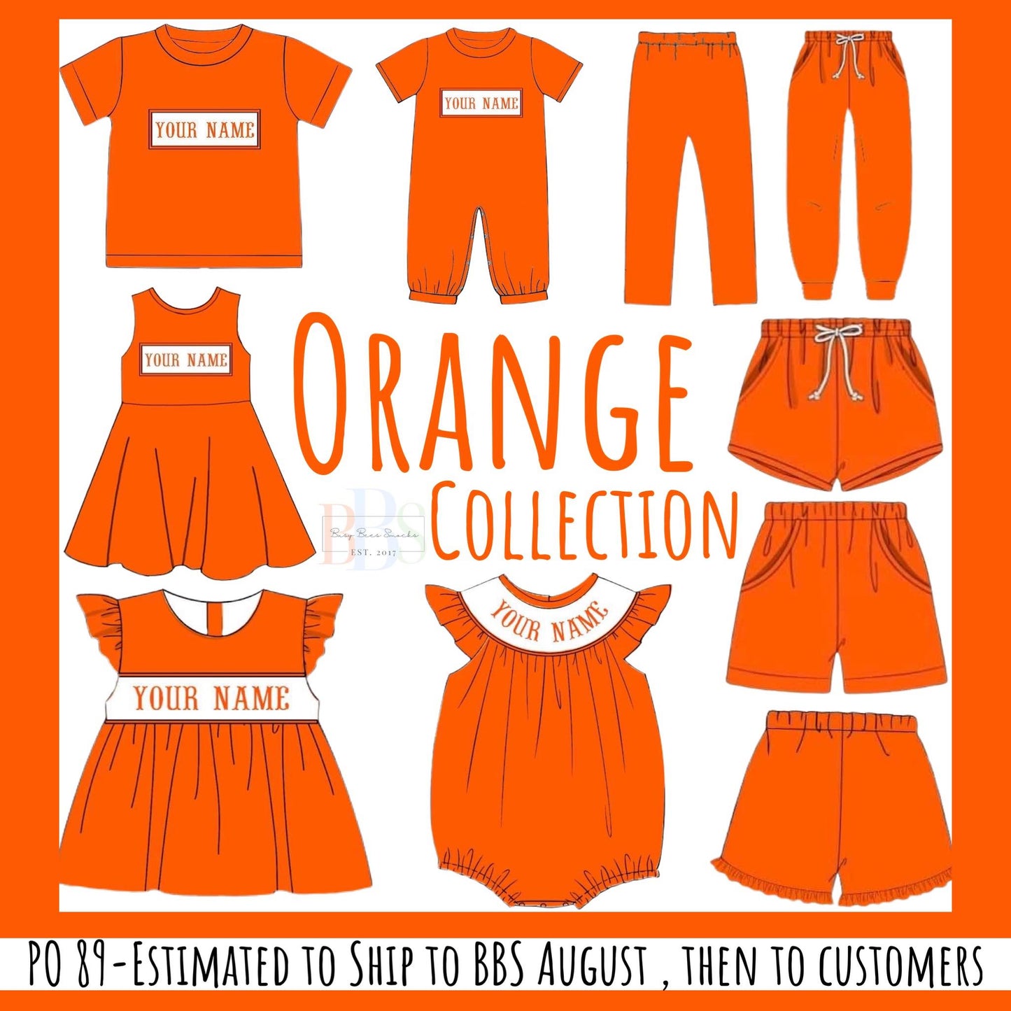 RTS: Orange Collection- Boys Traditional Knit Shorts