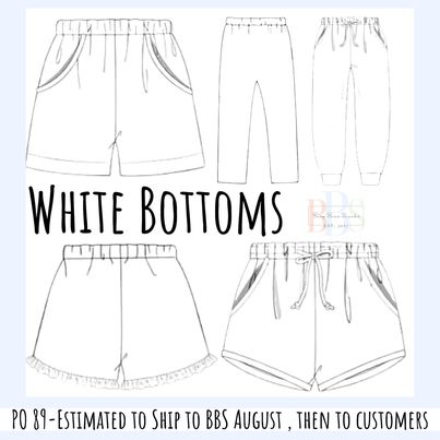 RTS: White Collection- Boys Traditional Knit Shorts