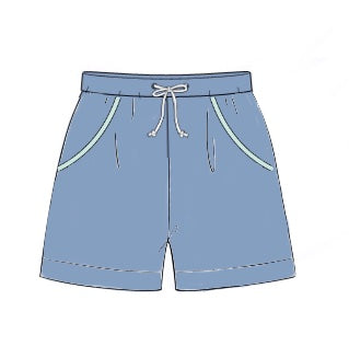 RTS: Icy Mint Collection- Dad Swim Shorts