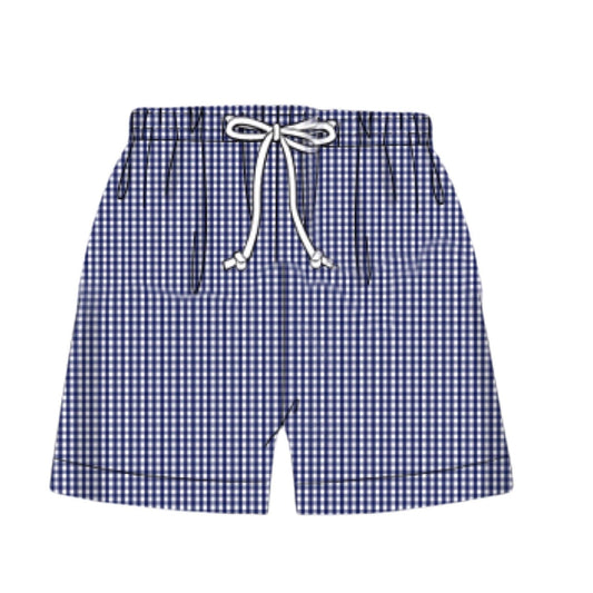 RTS: Blue Sailboat Collection- Boys Traditional Woven Shorts