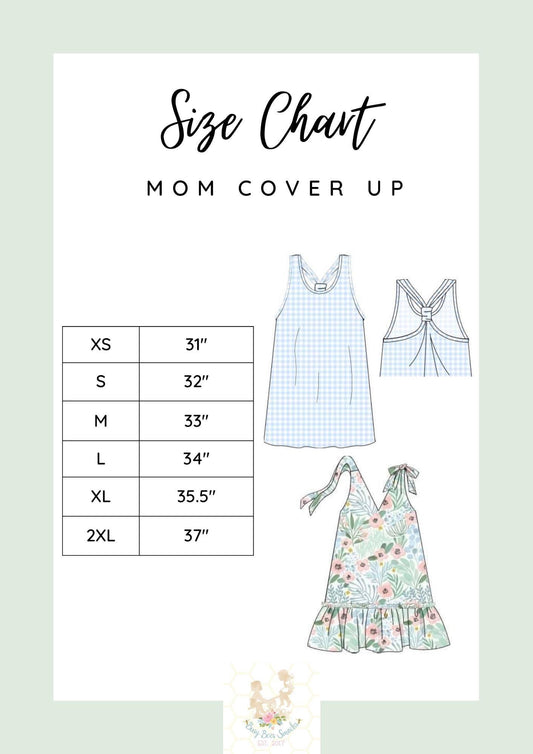 Mom Swim Cover Up Size Charts