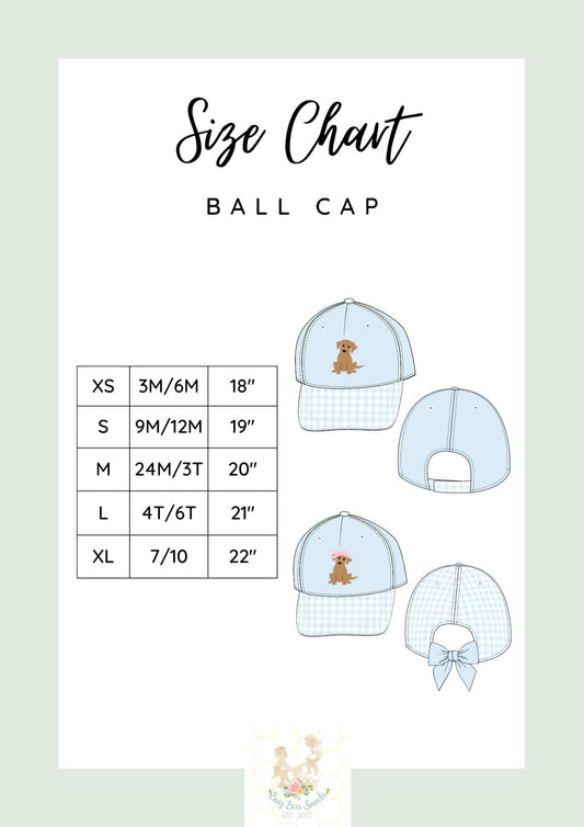 Child Ball Cap Size Chart