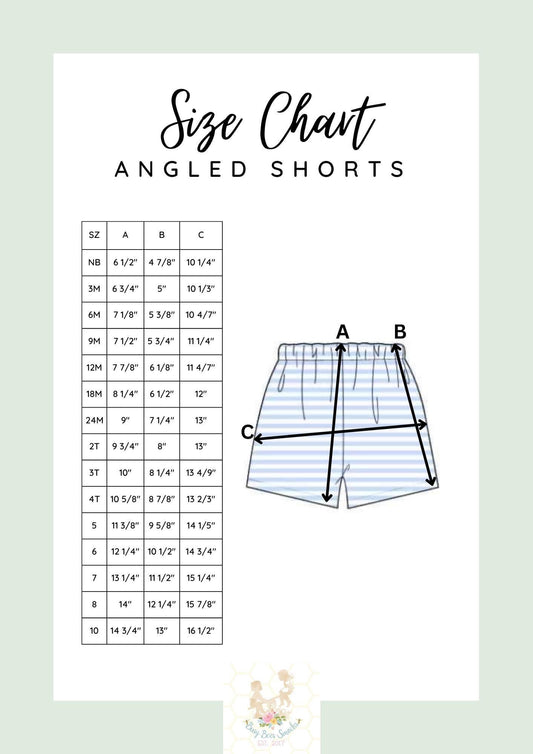 Angled Shorts Size Chart