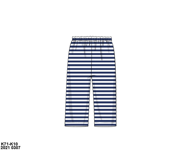 RTS: Boys Navy Stripe Knit Pants