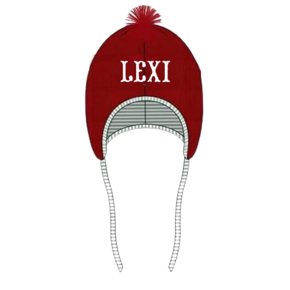 RTS: Custom Beanies Collection- Red (No Monogram)