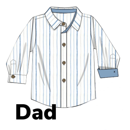 RTS: Blue Crab Collection- Dad Woven Shirt