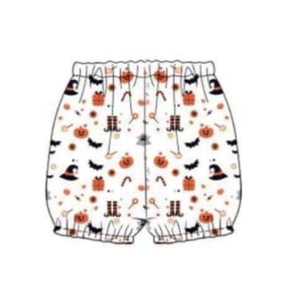 RTS: Boys Pumpkins & Ghost Collection-Knit Bubble Shorts