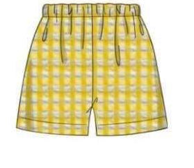 RTS: Boys Yellow Seersucker Check Shorts