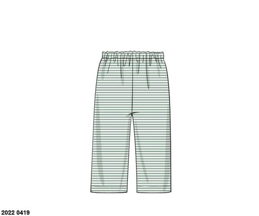 RTS: Boys Mix & Match Collection - Green Stripe Pants