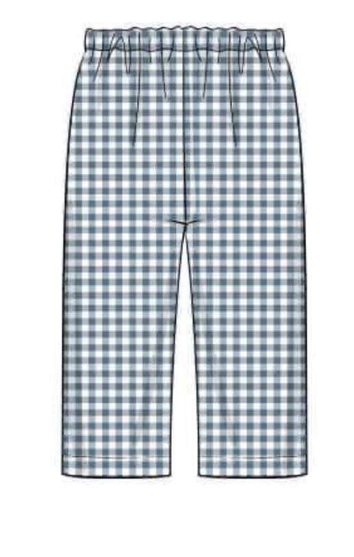 RTS: Boys Blue Check Linen Pants