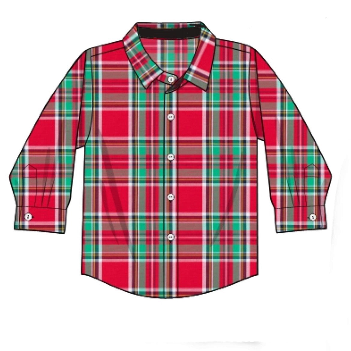 RTS: Holiday Plaid - Boys/Dad Woven Shirt