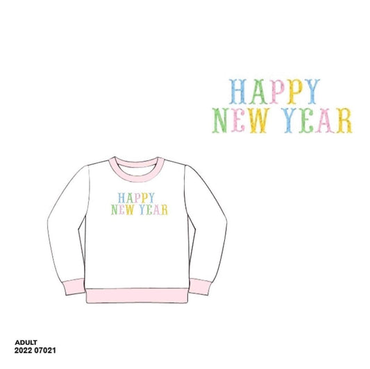 RTS: New Years Collection-Mom Knit Top- Happy New Year