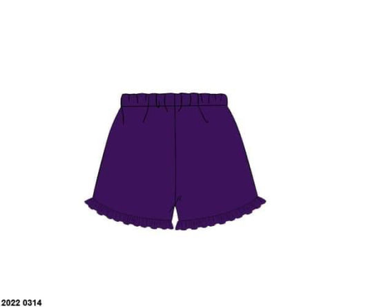 RTS: Purple Collection- Girls Knit Shorts