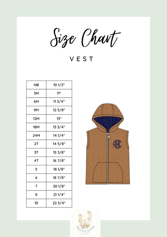 Vest Size Chart