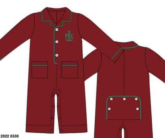 RTS: Christmas Lounge- Garnet Knit Boys 1pc (No Monogram)