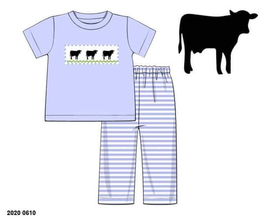 RTS: Black Cow - Boys Knit Pant Set