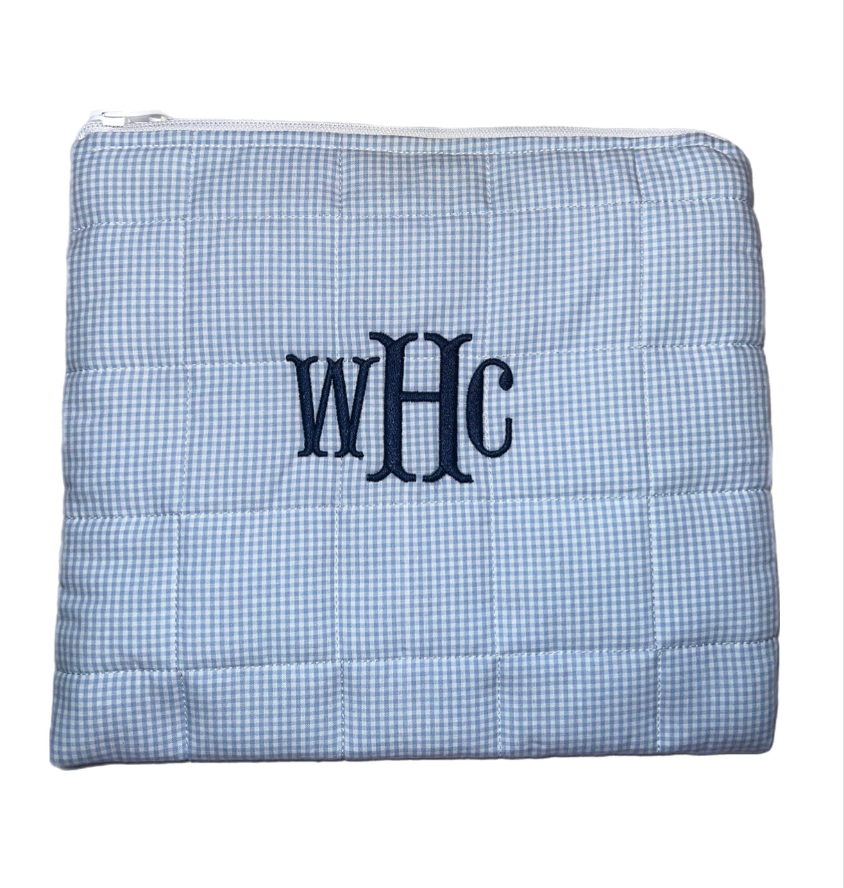 RTS: Any & Everything Bag Collection- Blue Micro Gingham "WHC"