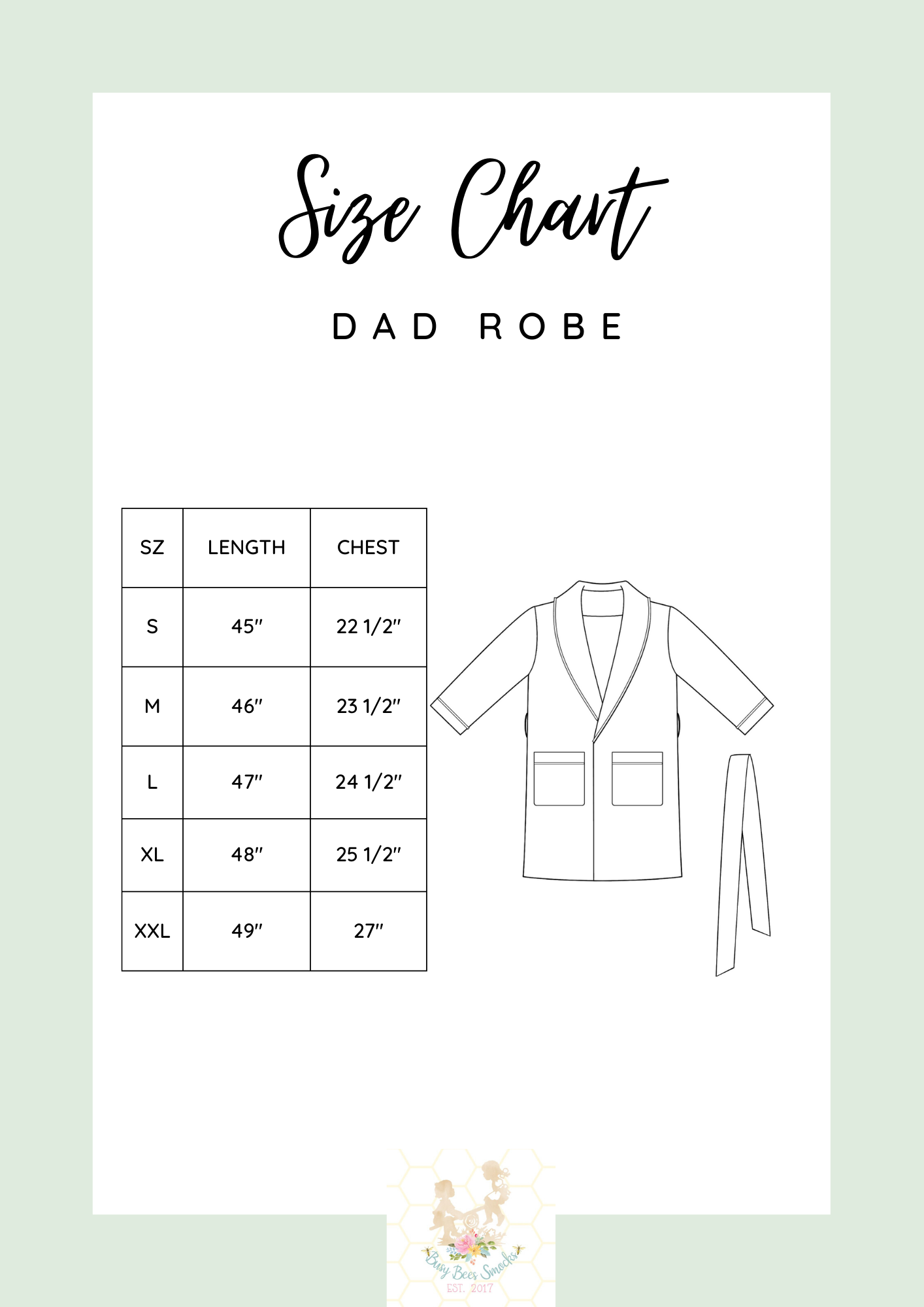 Smock Sizing Busy Bee Smocks Size Chart at Jake Spragg blog