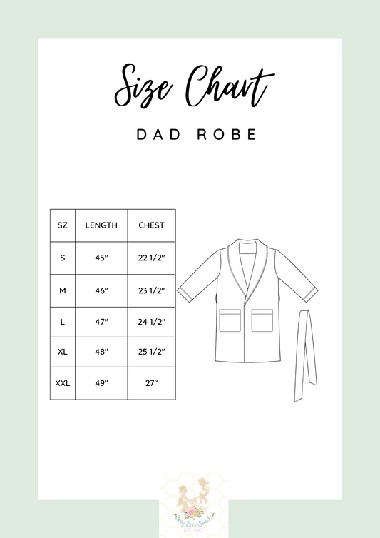 Dad Robe Size Chart