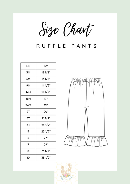 Girls Pants Size Chart