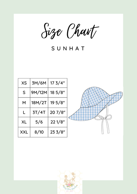 Sunhat Size Charts