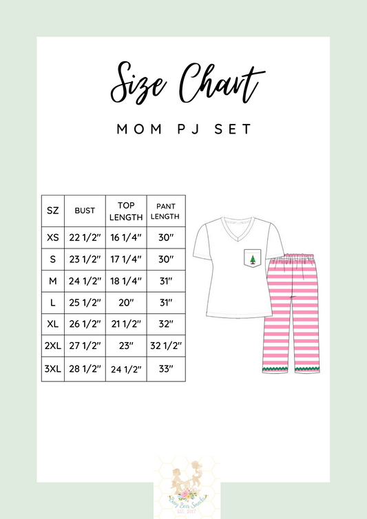 Mom Pajama Set Size Chart